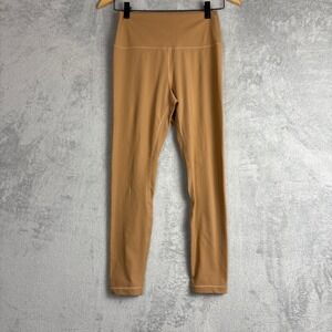 CRZ YOGA Women High Waisted 25" Leggings Tan Camel Size 8 Athletic Pilates